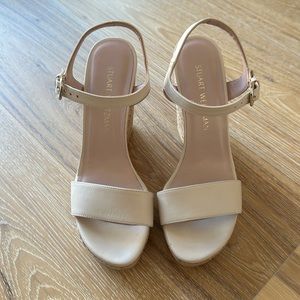 NWOT Stuart Weitzman Nude Wedges